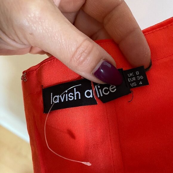 LAVISH Alice Strapless Coral Mini Dress BNWOT 4 Sweetheart Neck Pleated Chiffon - Picture 6 of 8